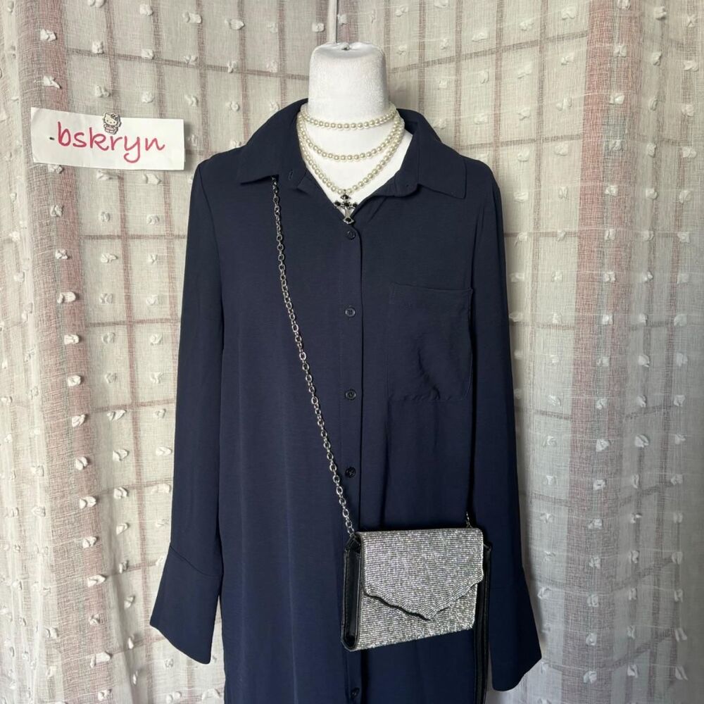 Dkny Women's Navy and Blue Casual-dresses